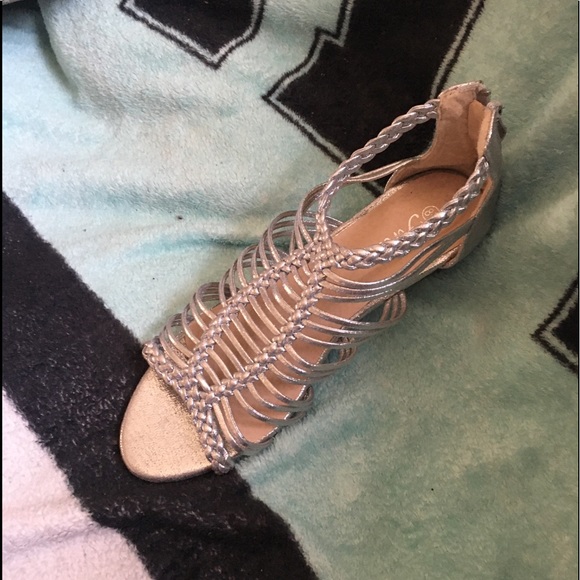 *New* Forever Silver Strappy Sandals - Picture 2 of 8